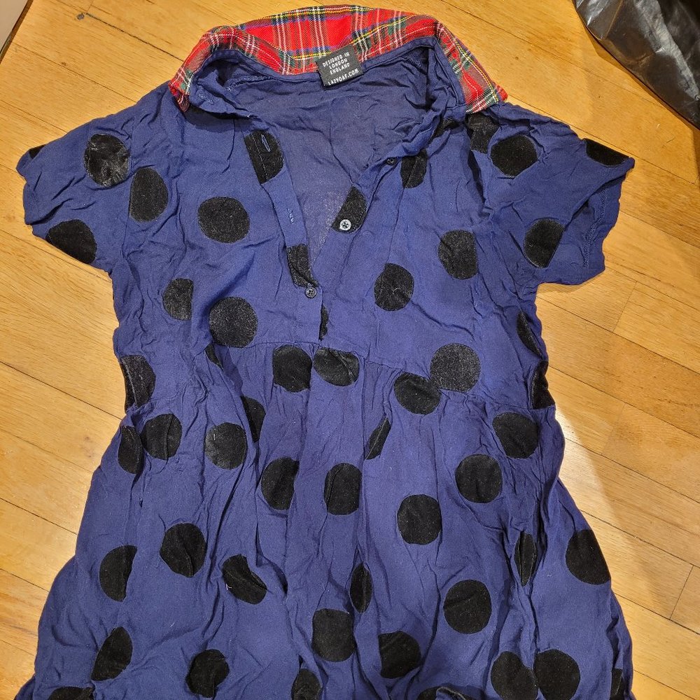 Lazy Oaf Polka Dot Dress size S/M